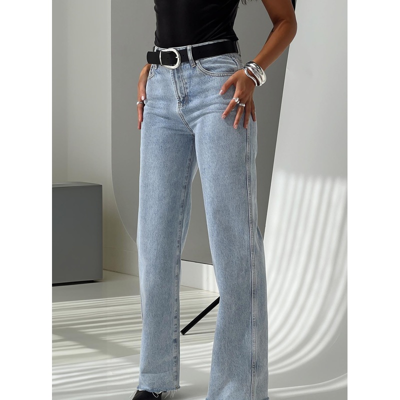 Karlina High Rise Straight Leg Jean Light Wash