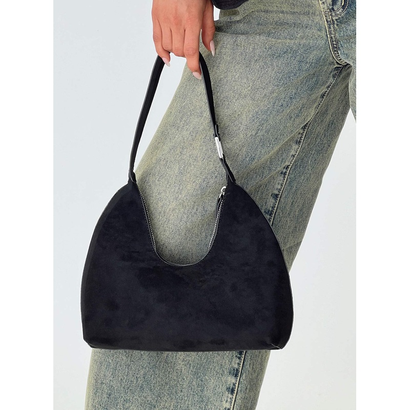 Reeves Bag Black Faux Suede