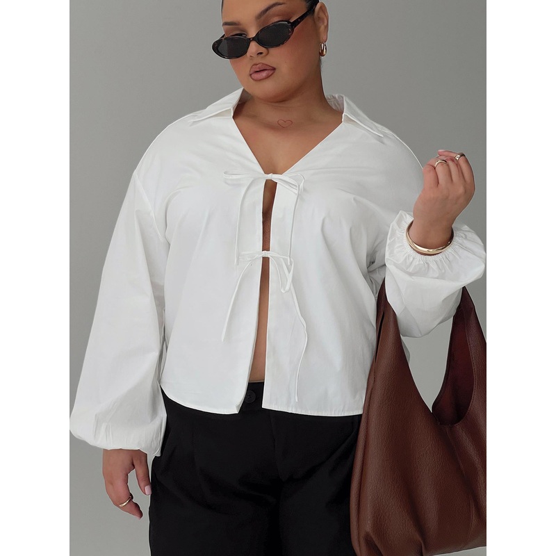 Rinon Long Sleeve Top White Curve