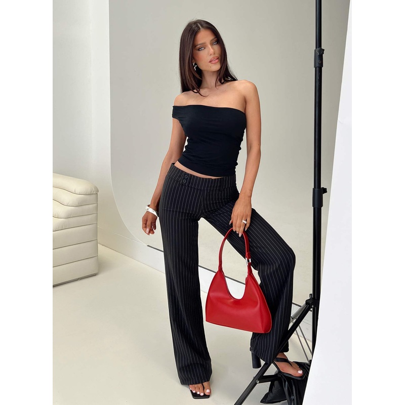 Socialista Pinstripe Pant Black