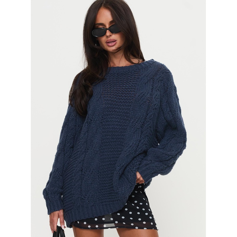 Gabrieal Knit Sweater Navy
