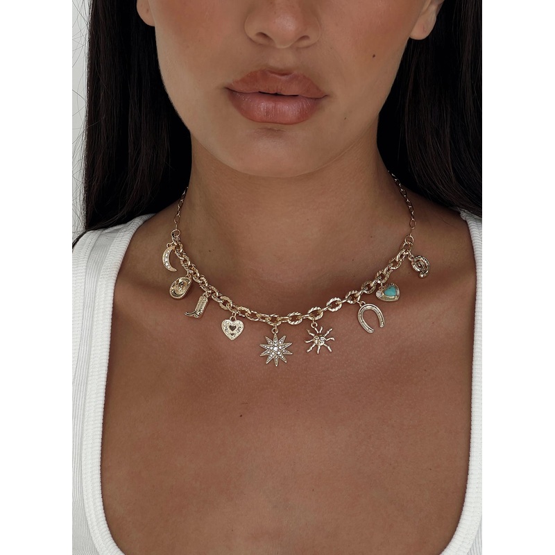 Lone Star Charm Neckalce Gold