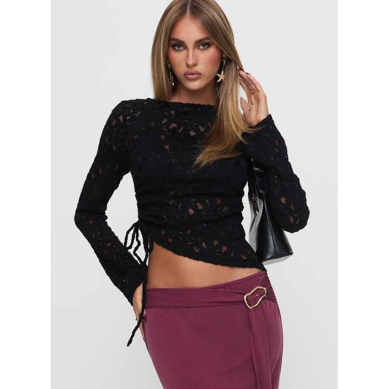 Sensua Long Sleeve Top Black