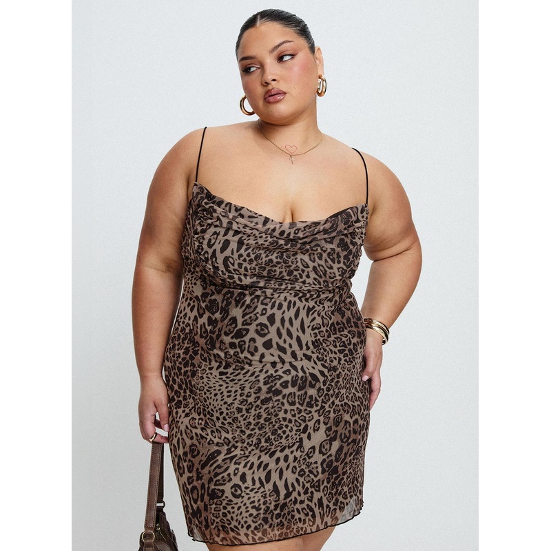 Sugar Mini Dress Leopard Curve