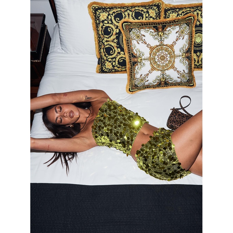 Riego Strapless Top Green