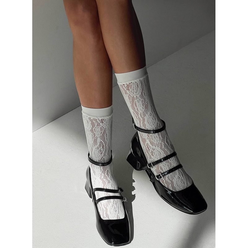 Affogato Lace Socks White