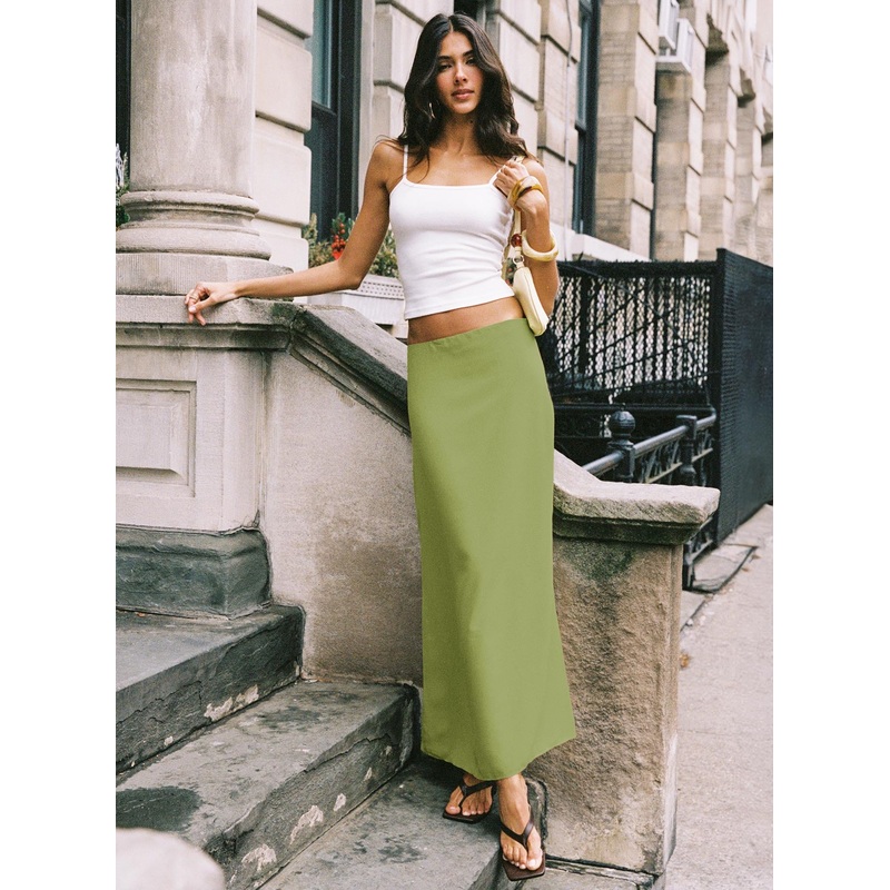 Eleganza Maxi Skirt Green
