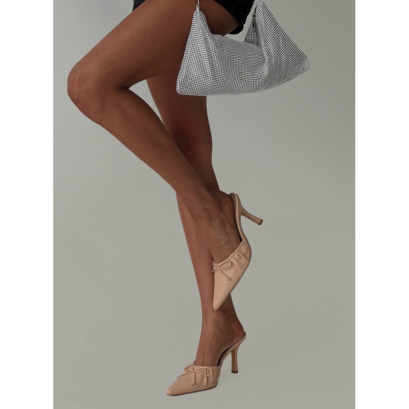 Get To You Pointed Toe Heels Beige