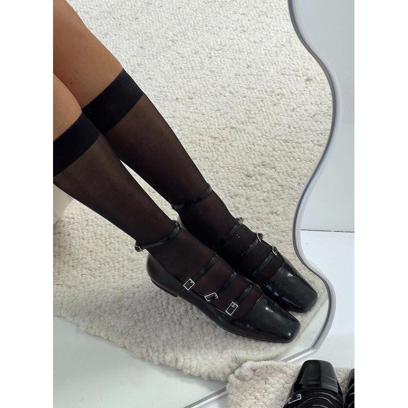 Mysteria Sheer Socks Black