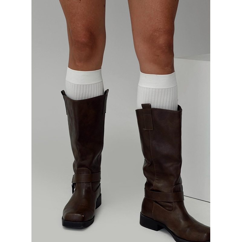 Sabryna Over Knee Socks White