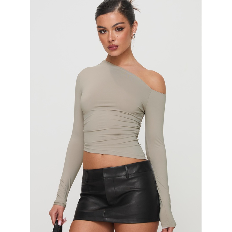 Unplugged Long Sleeve Top Grey