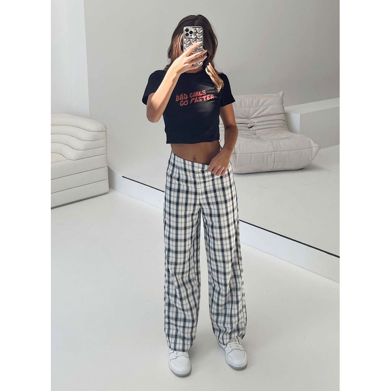 Euros Pants Black/White
