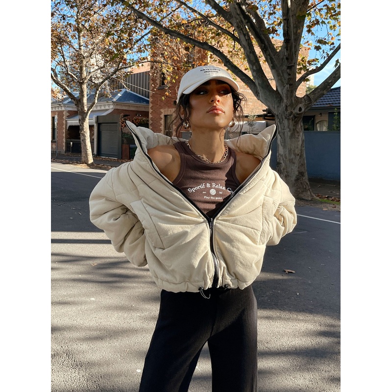 Polly Puffer Jacket Beige