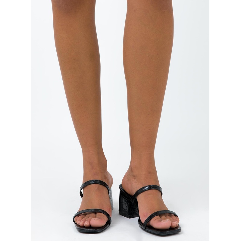 Therapy Goldie Heels Black Croc