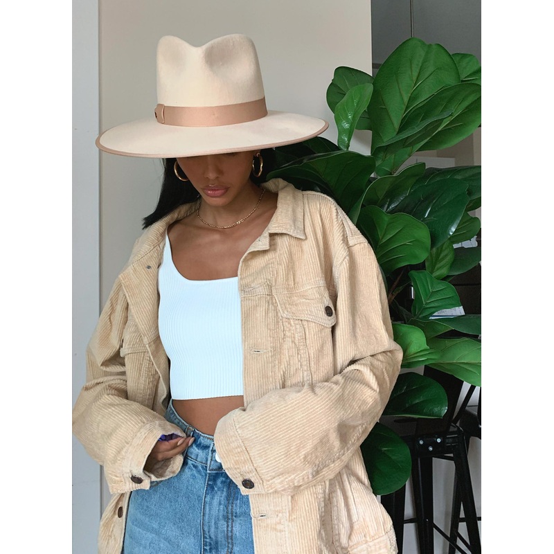 Western Cord Jacket Beige