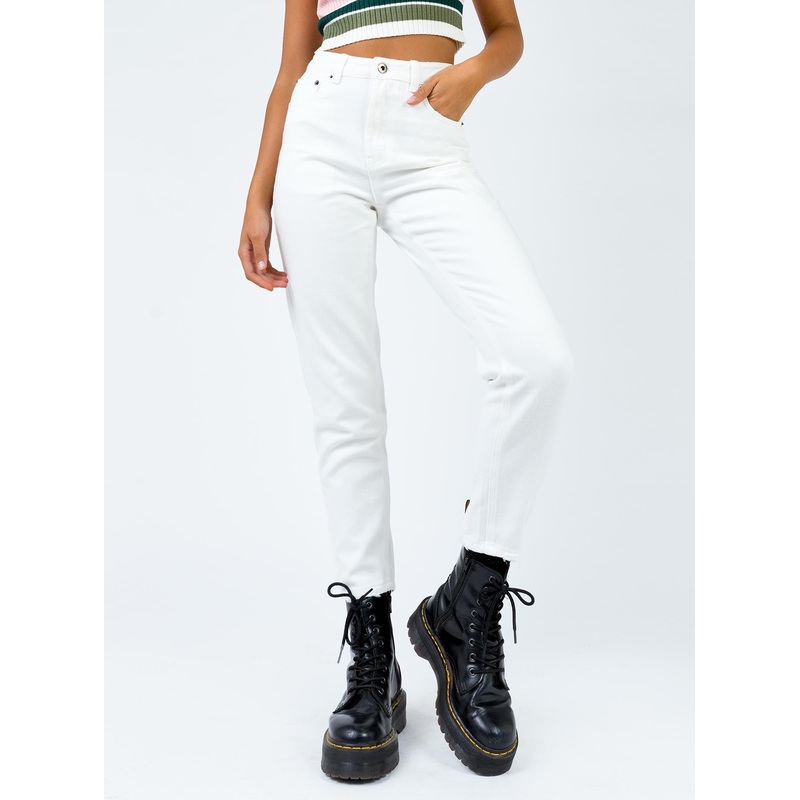Zaiden Straight Leg Jeans White Denim