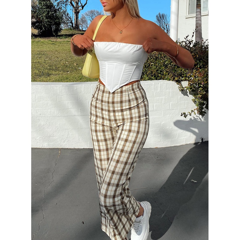 Euros Pants Yellow Check