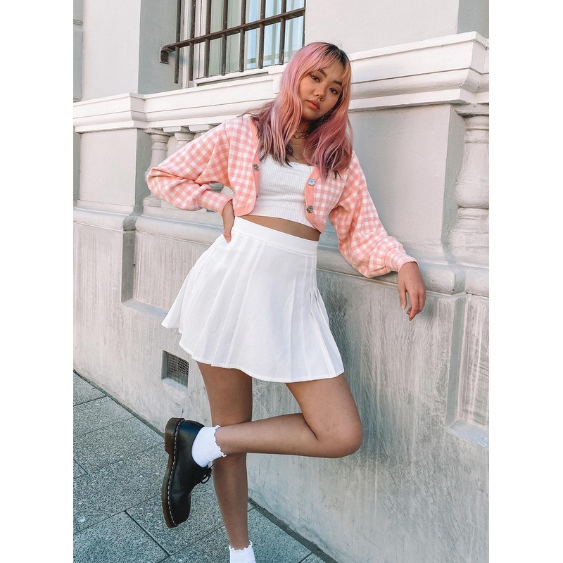 Rosalie Cropped Cardigan Pink