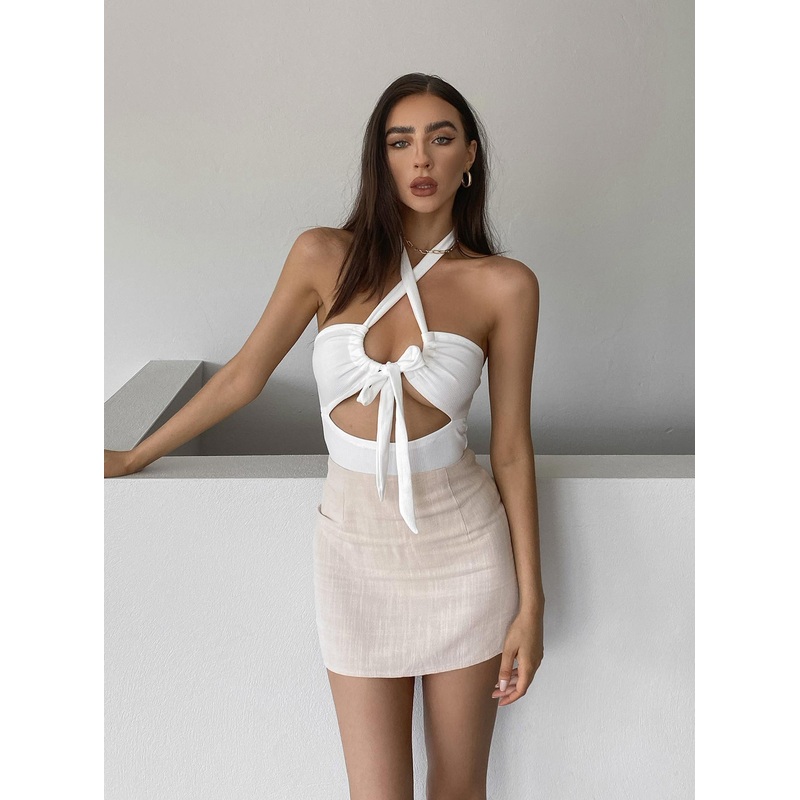 Selby Mini Skirt Oatmeal
