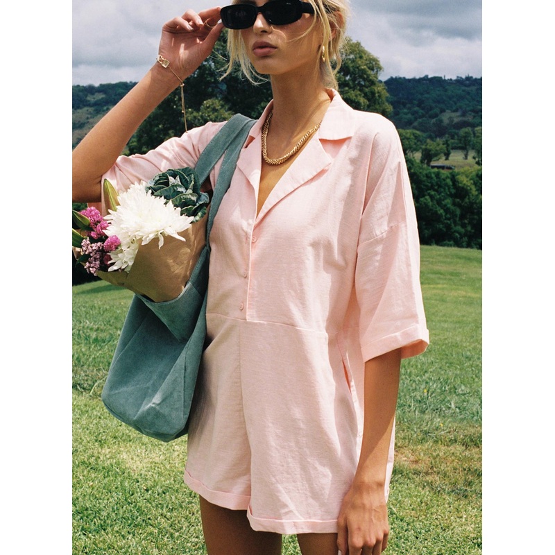 Sinclair Romper Pink