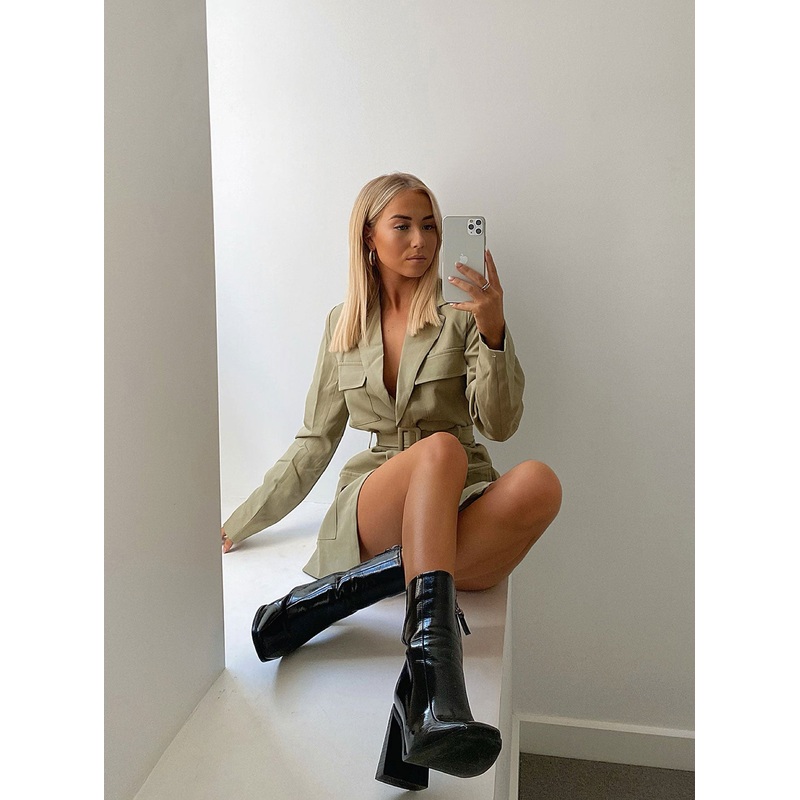 Steinway Mini Dress Green