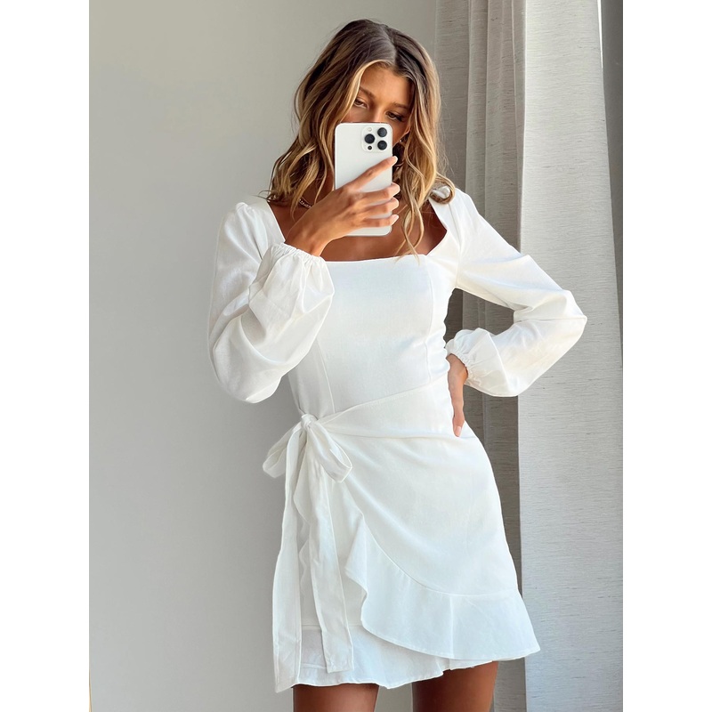 The Villa Mini Dress White