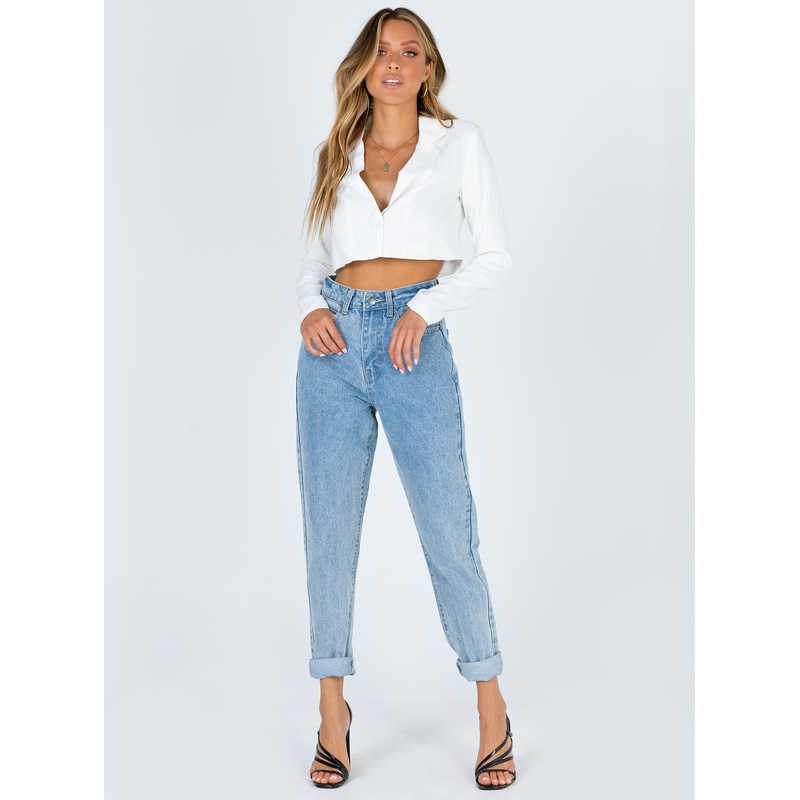Tyler Jean Mom Jean Mid Wash Denim