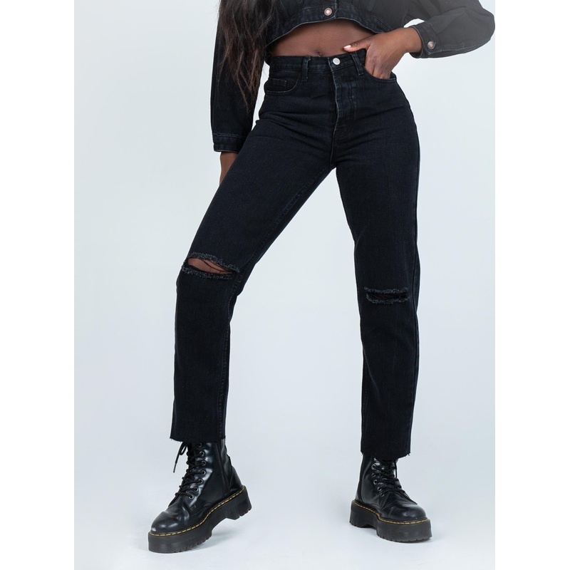 Attica Knee Rip Denim Jeans Black