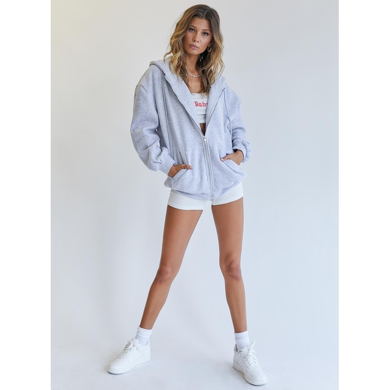 Florida Zip Up Sweatshirt Grey