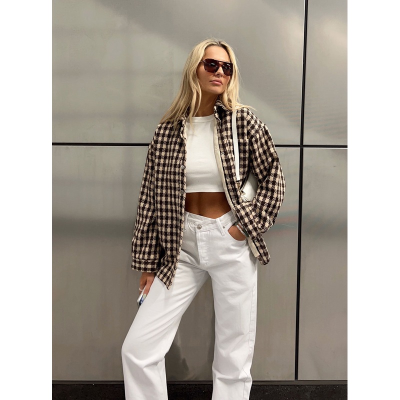 Holly Asymmetric Straight Leg Jeans White Denim