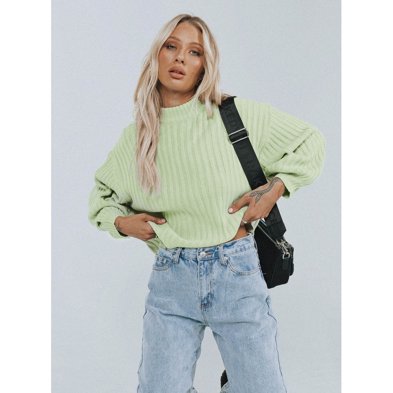 Innerbloom Oversized Sweater Lime Green