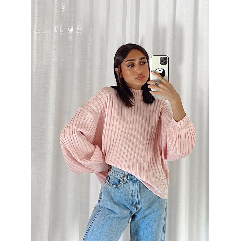 Innerbloom Oversized Sweater Pink