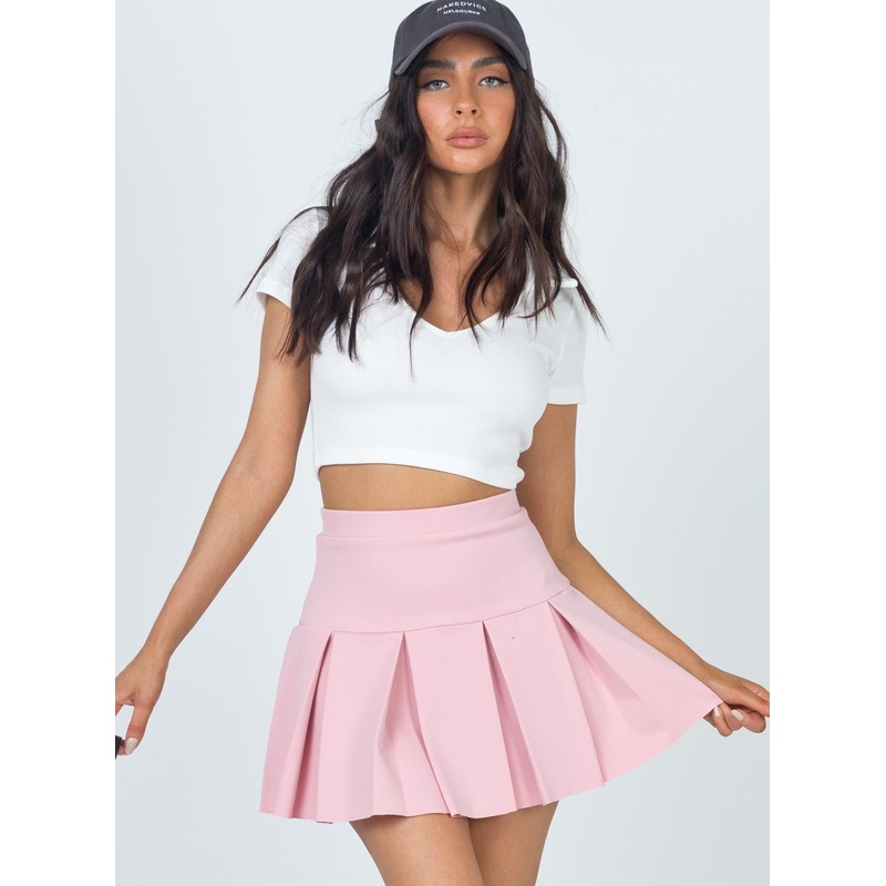 Rescue Me Pleat Skirt Pink