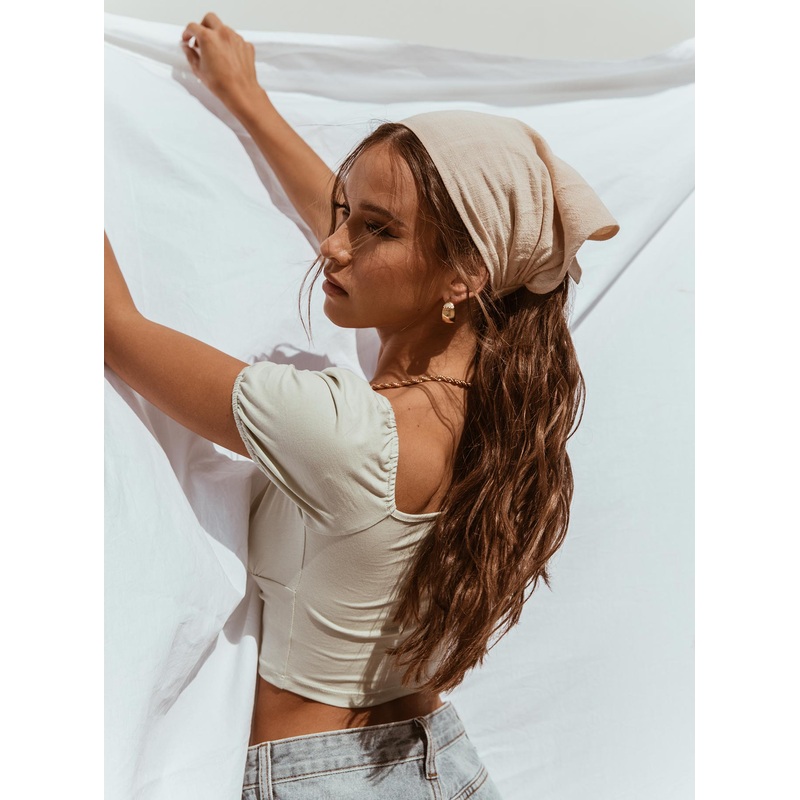 The Amalfi Headband Beige