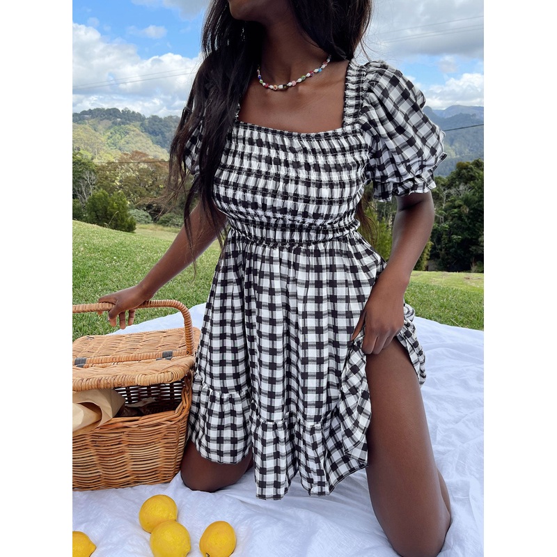 Adelio Mini Dress Black / White