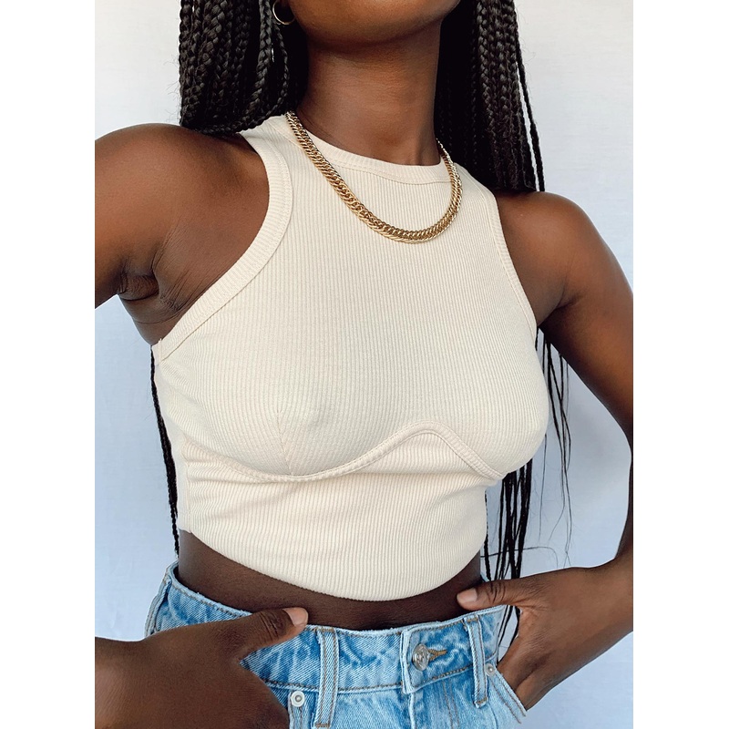 Audrina Top Beige