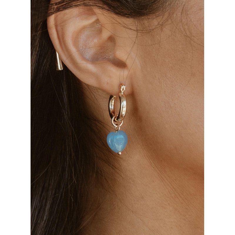 Breaking Hearts Earrings Blue