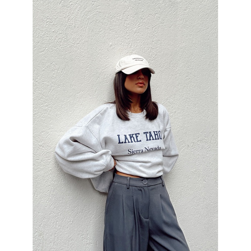 Lake Tahoe Crewneck Sweatshirt Grey