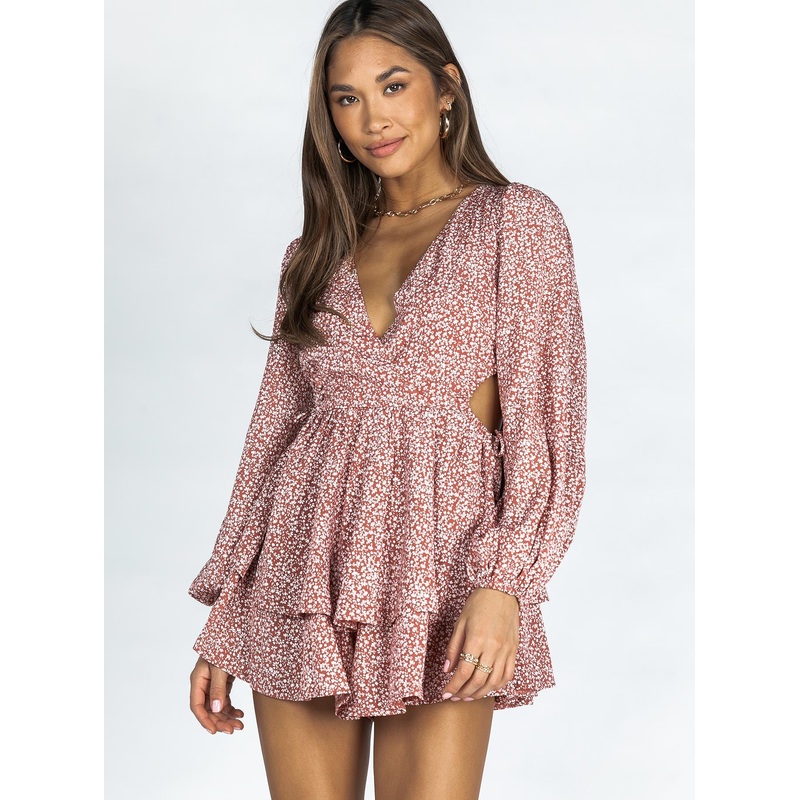 Astro Romper Red Floral