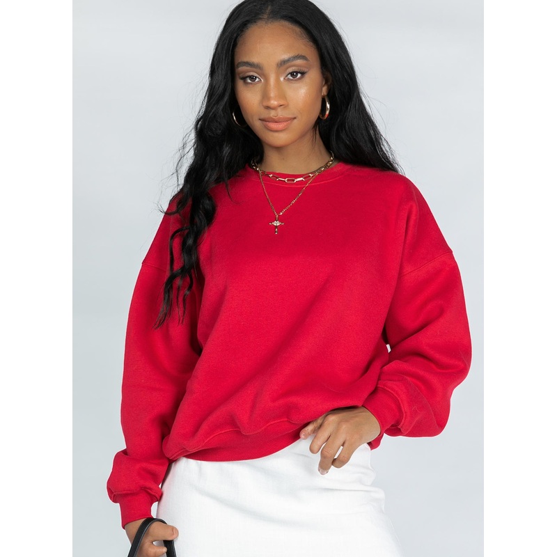 Charlotte Crewneck Sweatshirt Red
