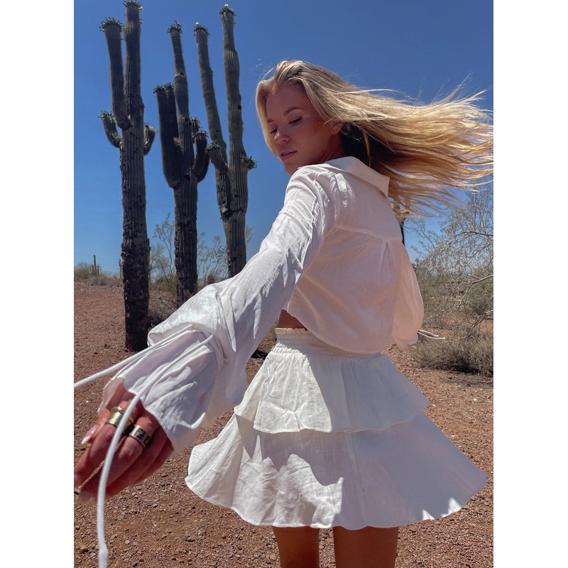 Greta Mini Skirt Off White