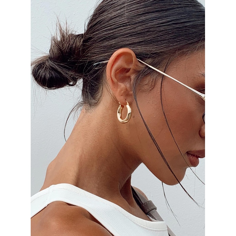 I'm Every Woman Hoop Gold Plated Earrings