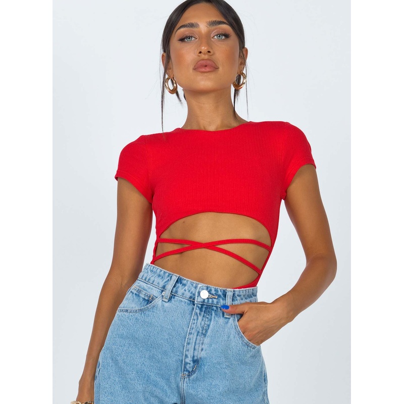 Nicola Bodysuit Red
