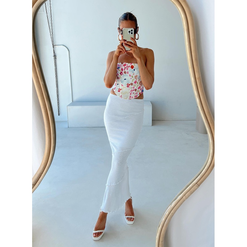 Oscar Maxi Skirt White
