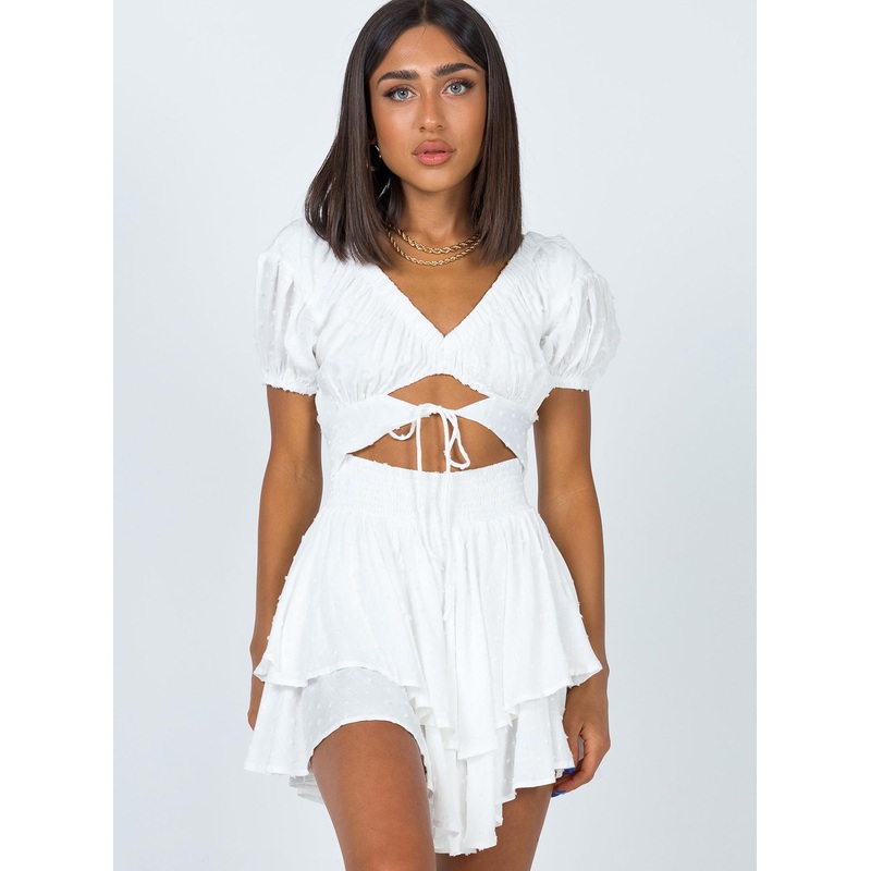 Perry Romper White