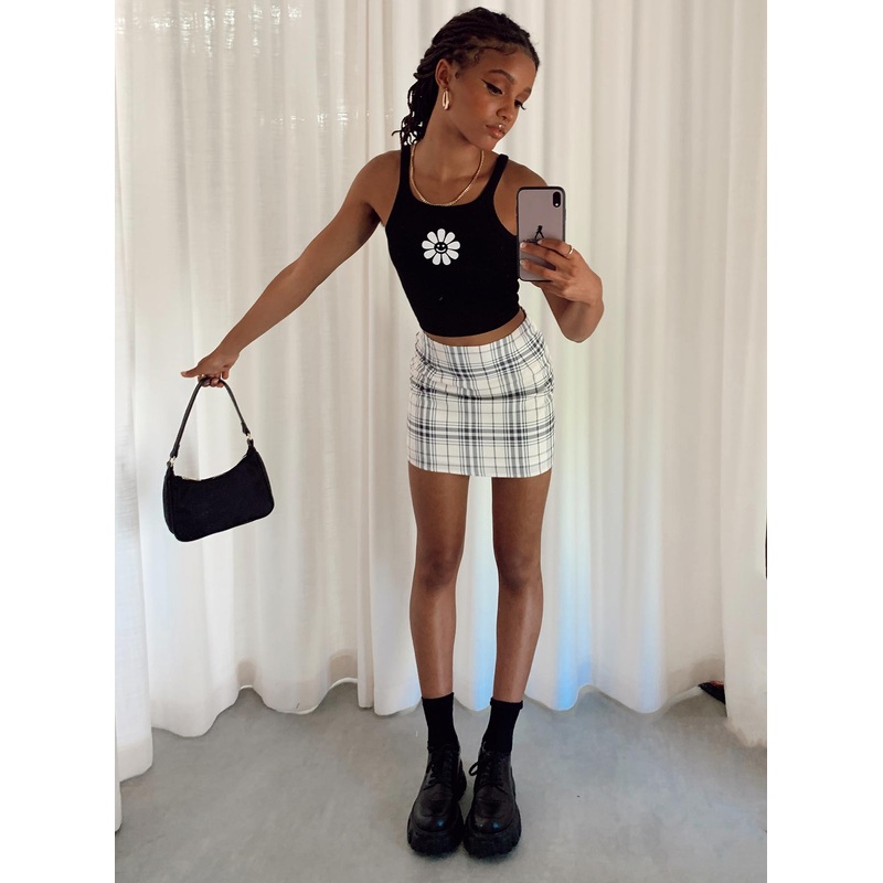 Selby Mini Skirt Yellow Plaid
