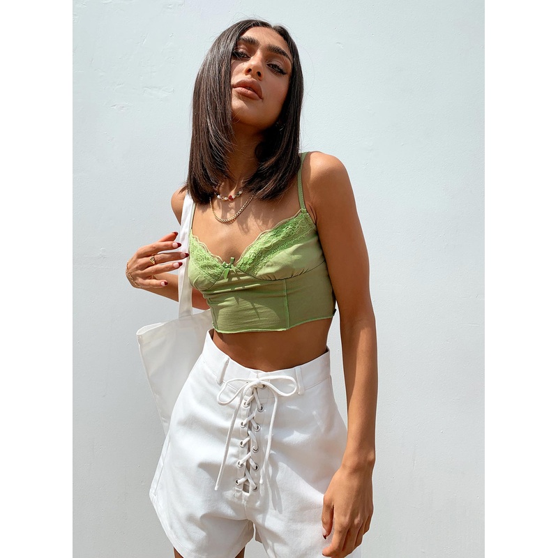 Simple Things Crop Top Green