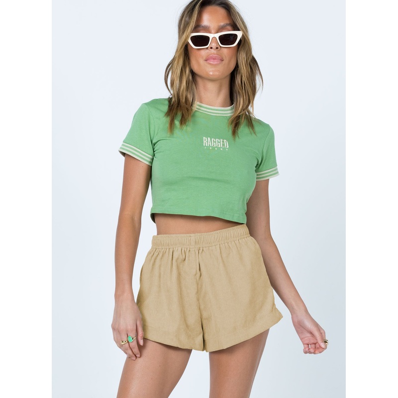 Beach House Cord Shorts Beige