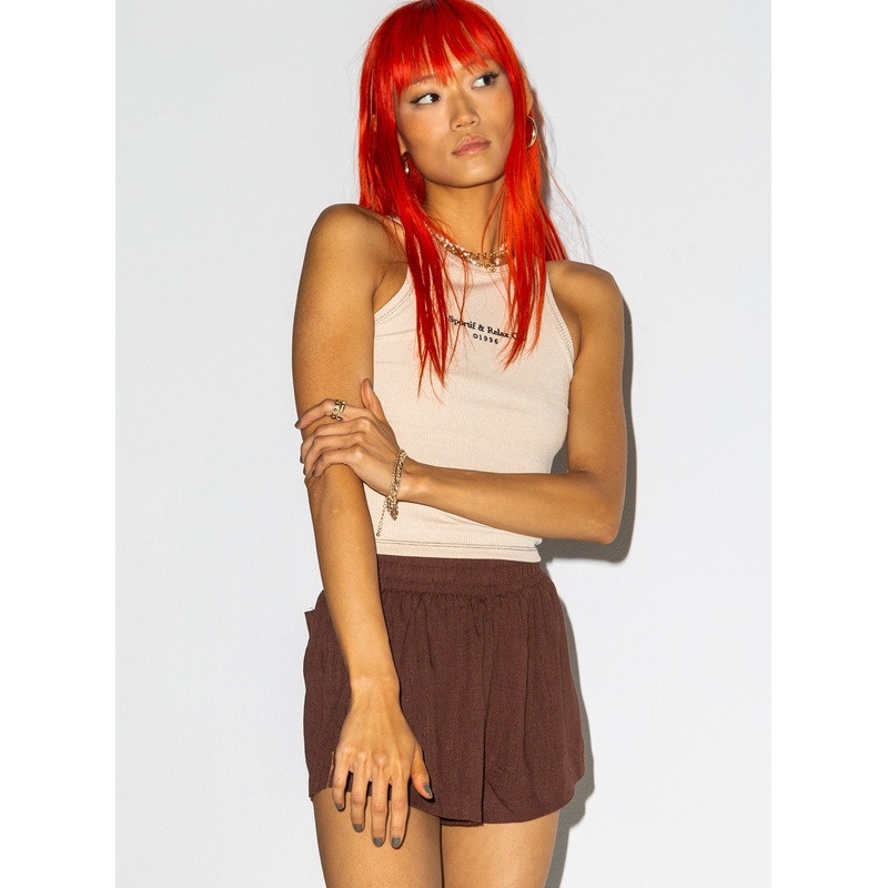 Beach House Shorts Chocolate Brown