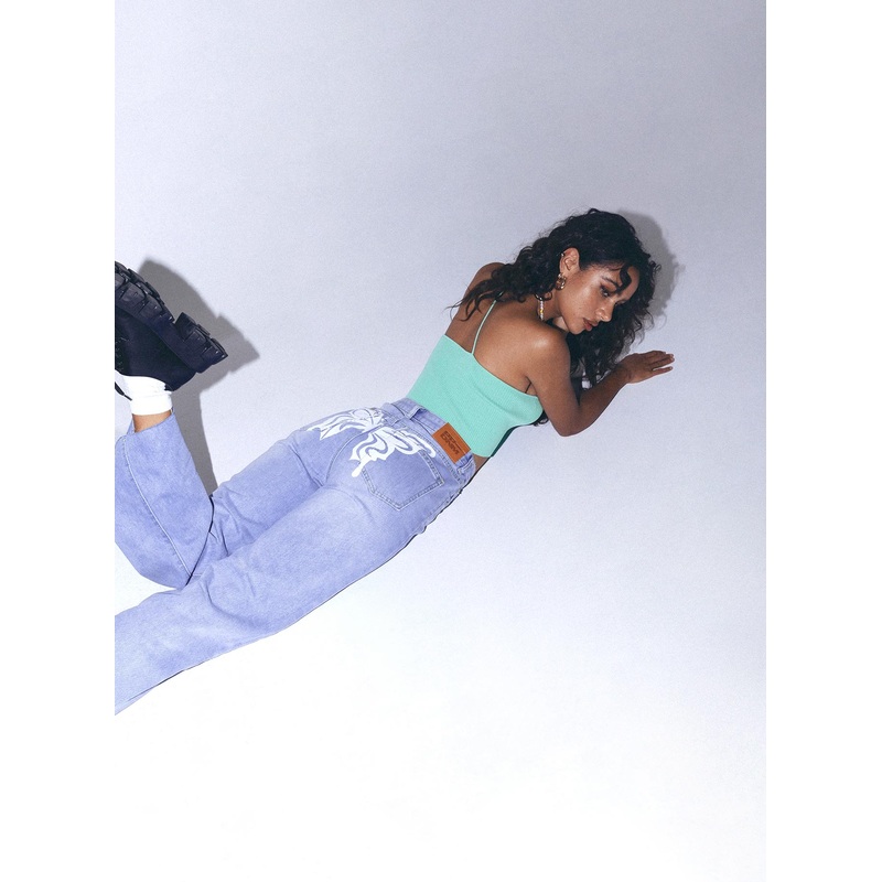 Cece Hammer Butterfly Back Denim Jeans